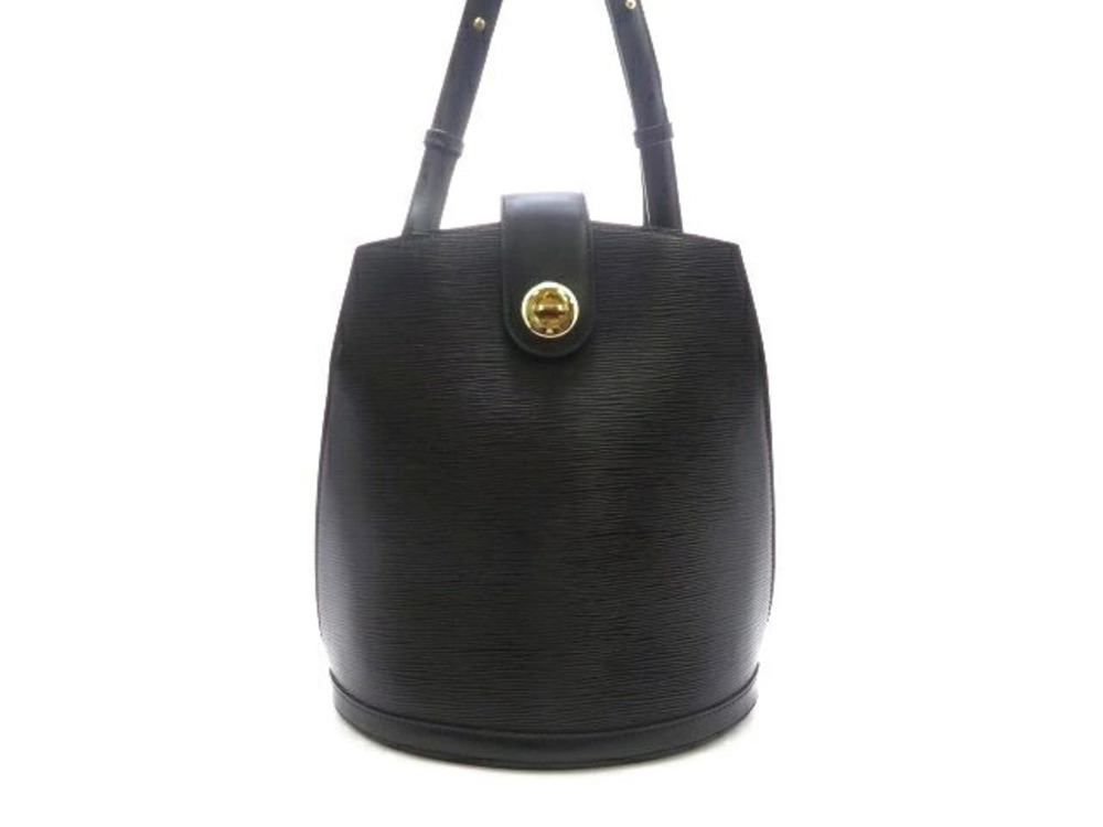 LOUIS VUITTON Cluny Shoulder Bag Epi Leather Noir Black